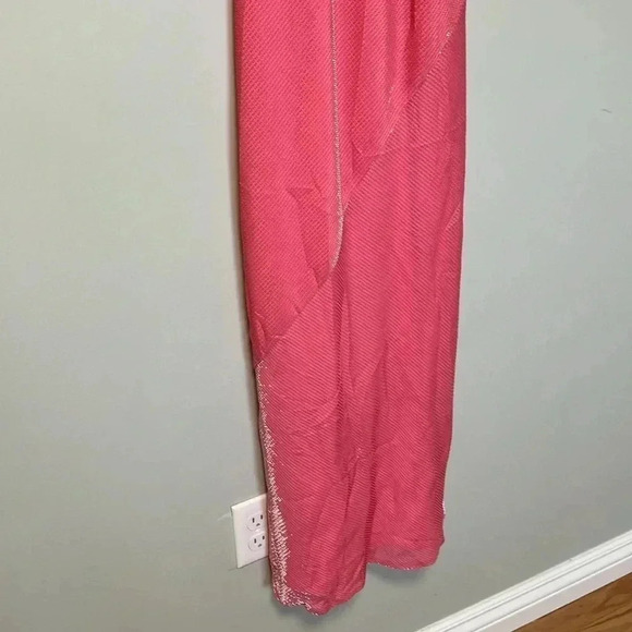 De Laru  by Sheila Yen vintage pink metallic iridescent gown dress - Picture 3 of 5